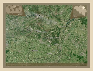 Limburg, Belgium. High-res satellite. Labelled points of cities