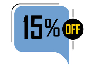 15% off blue banner forty percent 