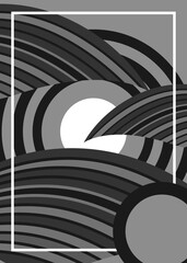 Abstract illustration design with gray color combination pattern, for poster or background.
