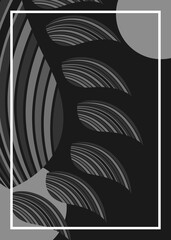 Fototapeta premium Abstract illustration design with gray color combination pattern, for poster or background.