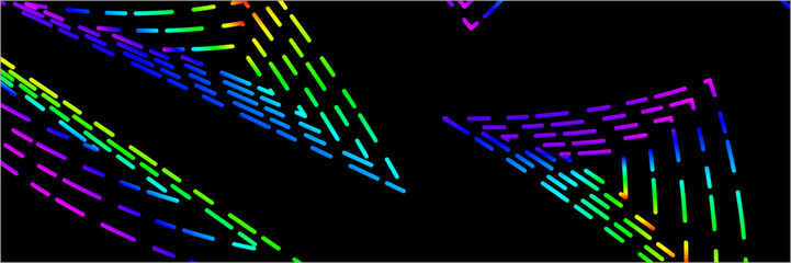 Abstract black background with colorful triangle