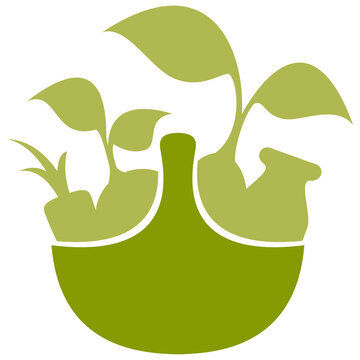 green symbol with basket and organic farm food - graphic design