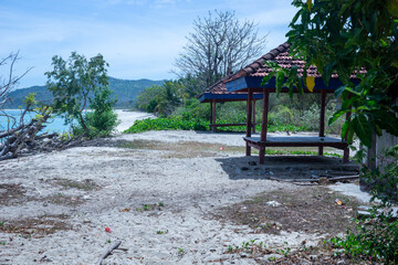 the gazebo on the beach