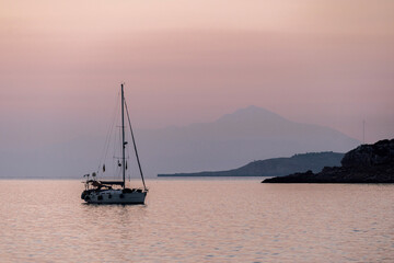 Fototapeta premium boat on the sea