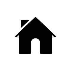 Home icon in black solid style