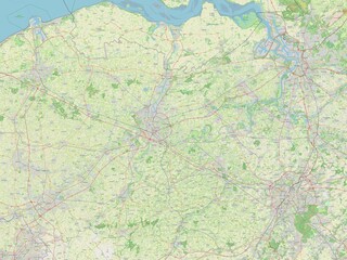 Oost-Vlaanderen, Belgium. OSM. No legend