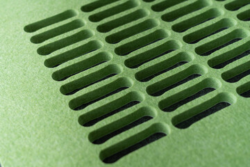 acoustic polyester material Color green background. 