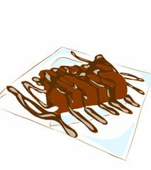 Cookie flat style vector illustration