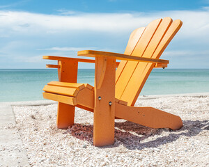 Beach chair has ocean view