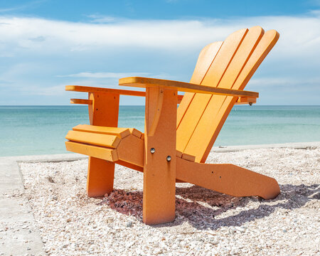 Beach chair has ocean view