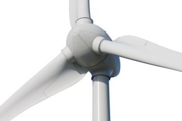 Close-up of an enormous windturbine