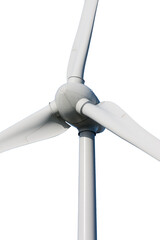 Big white windmill with blue and clear sky