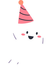 Cute ghost in party cone