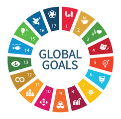 Sustainable Development Goals Logo, Agenda 2030.  Vector illustration EPS 10