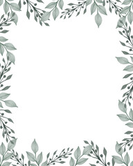 green wildflower frame