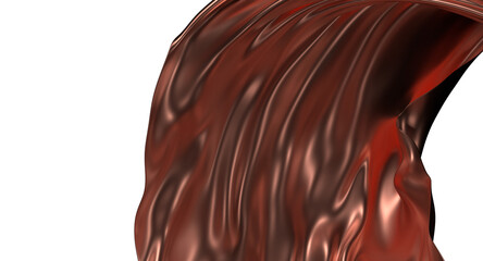 3d render of dark and gold cloth. iridescent holographic foil. abstract art fashion background.