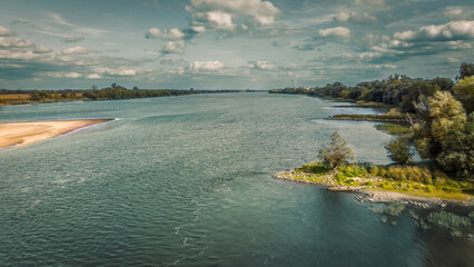 Autumn on the Vistula River, Poland.
