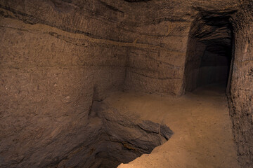 Explore a coal mine in the woods