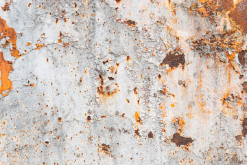 rusty metal background. old white industrial texture