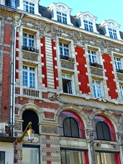 Obraz premium Lille, September 2022: Magnificent facades of the buildings of Lille, the capital of Flanders