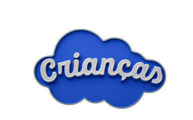 3D children's day logo