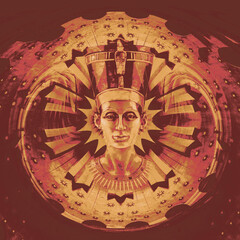 golden pharaoh graphic art design wallpaper