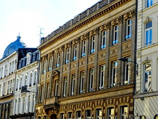 Fototapeta premium Lille, September 2022: Magnificent facades of the buildings of Lille, the capital of Flanders