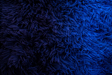 Hairy blue background. hairy texture with stir effect.