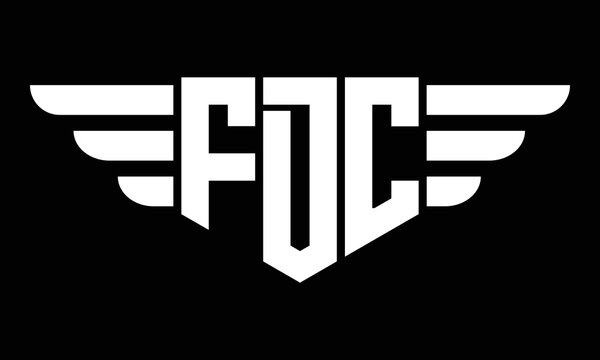 FDC three-letter geometric initial letter logo design template.