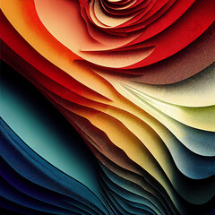 An abstract background,Curved color background design in a variety of colors.