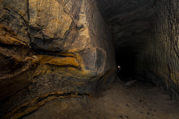 Explore a coal mine in the woods