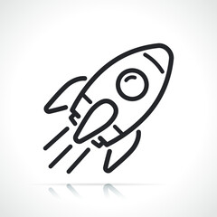 rocket or space ship icon