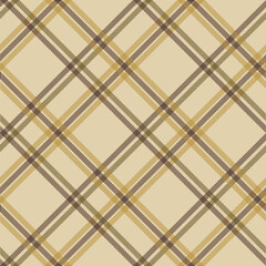 Fototapeta premium Seamless tartan plaid pattern in Brown and Yellow Color. 