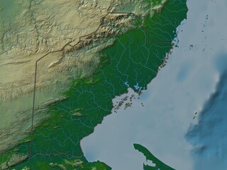 Toledo, Belize. Physical. No legend