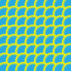 abstract pattern with circles. Geometric Circles Pattern Background, Blue and yellow color.