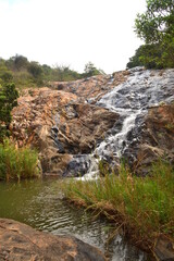 waterfall in the mountains