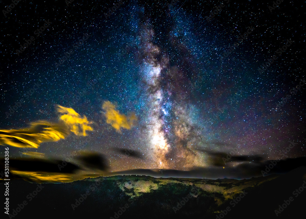 Wall mural rocky mountain national park milky way