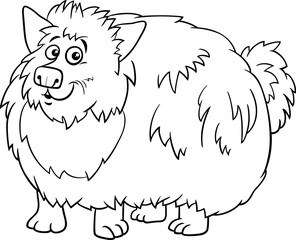 cartoon shaggy dog animal character coloring page