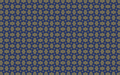 pattern of yellow elements like owls circles and dots with blue background graphic artwork design texture wallpaper 