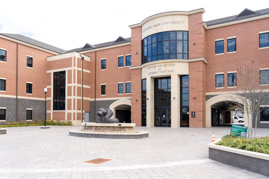 Tallahassee, FL,  USA - February 11, 2022: Center for Access and Student Success building in FAMU, Tallahassee, FL, USA. FAMU is a public historically black land-grant university. 