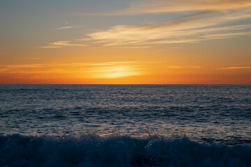 sunset over the sea