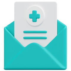 email 3d render icon illustration