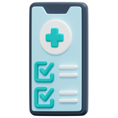 Fototapeta premium health check 3d render icon illustration