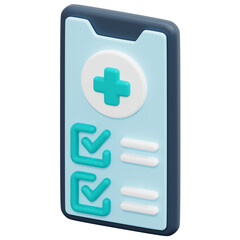 health check 3d render icon illustration