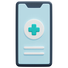 medical app 3d render icon illustration