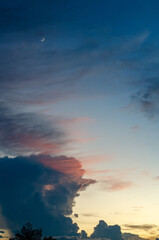 Sunset sky light background 