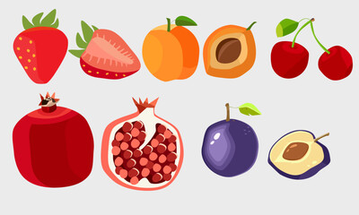 Vitamin boost set of fruits
