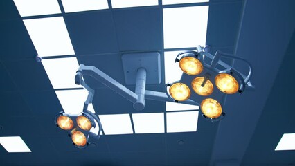 Emergency professional light. Operation medical healthcare technologies.