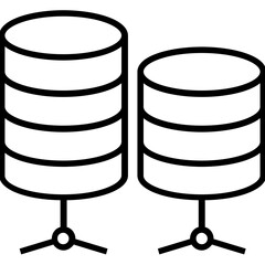 Database System Line Vector Icon