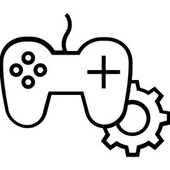 Game development Line Vector Icon